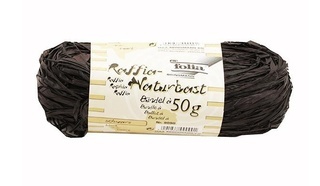 9090 Рафия Натуральная, моток 50г., Черный
